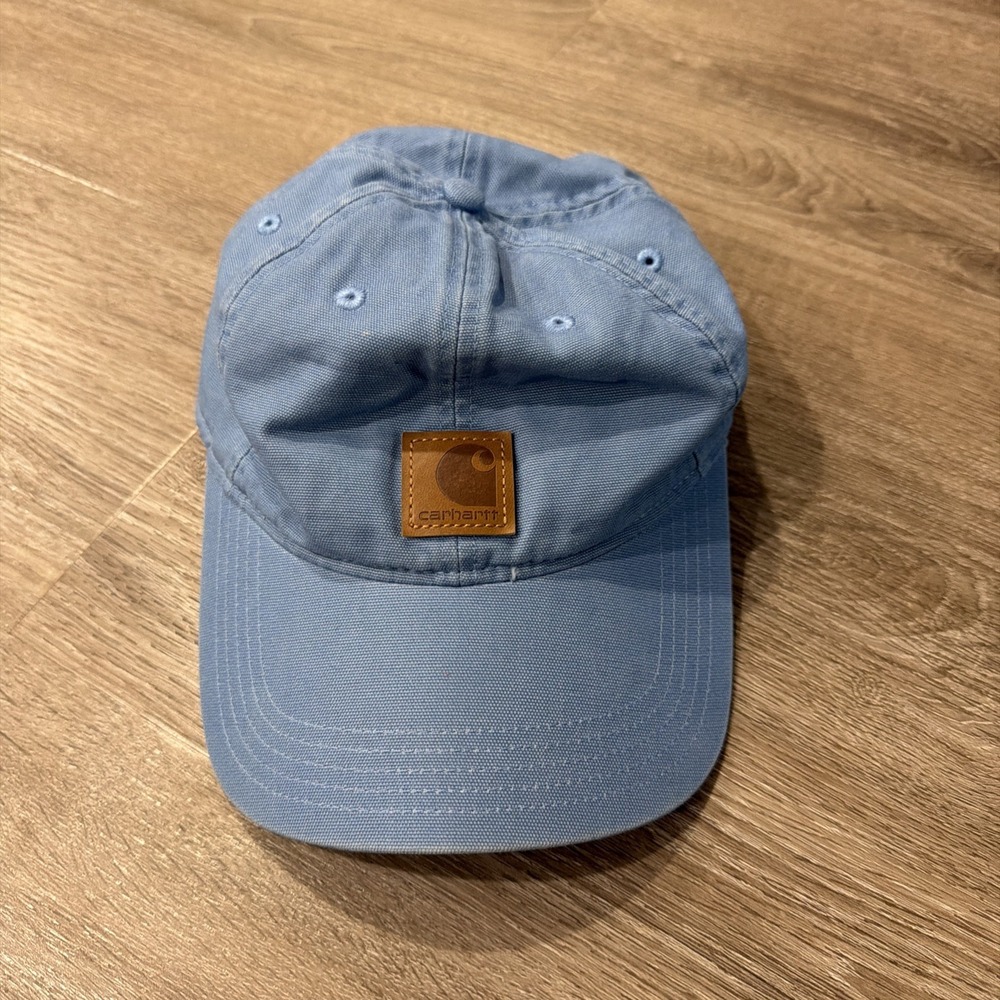 Carhartt Ball Cap Hat Adult Strap-back‎ Adjustable Light-Blue 100% Cotton AH0289